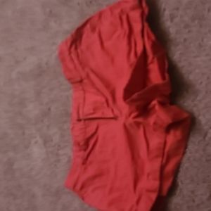 Red old navy mid rise shorts